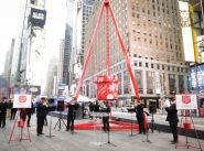 Times Square site of another big countdown - to Christmas
