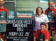 Bunnings puts on a sausage sizzle for the Salvos