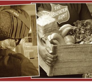 Christmas angel in a bonnet