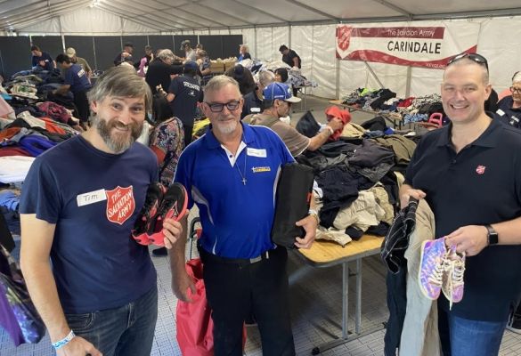 Thousands of clothes and shoes given out at homeless event