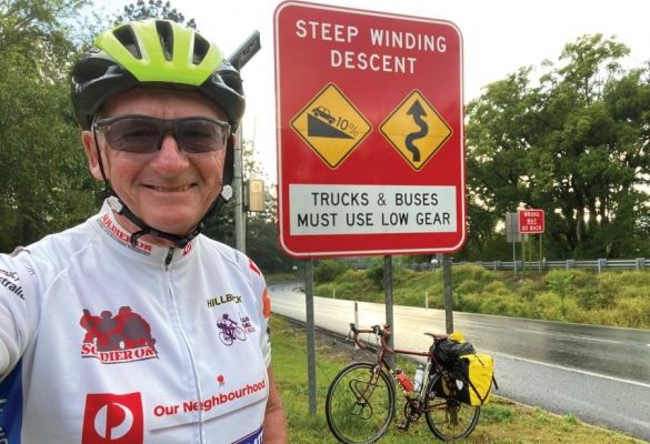 Kelvin still pedalling for a good cause