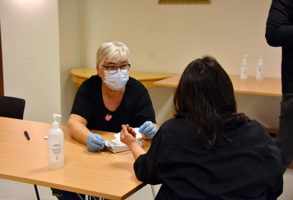 Denmark's vulnerable receive COVID vaccination at Army centre