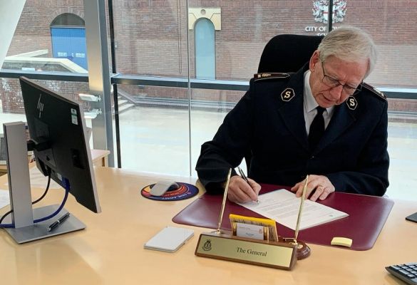 General Brian Peddle signs COVID-19 Vaccine Equity Declaration 