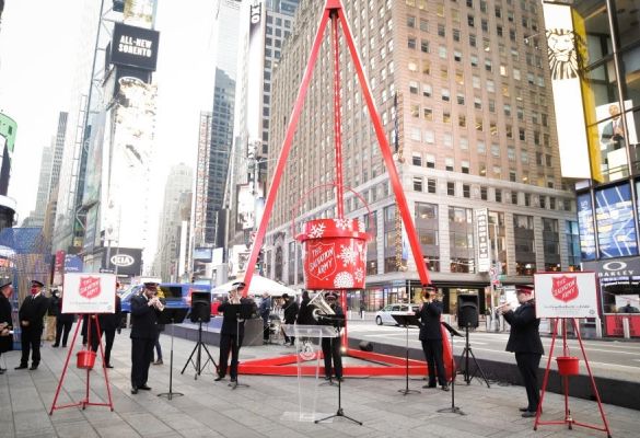 Times Square site of another big countdown - to Christmas