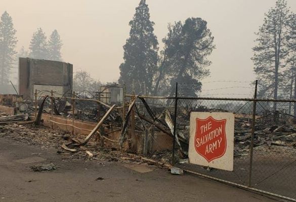 Army properties burned to the ground in California
