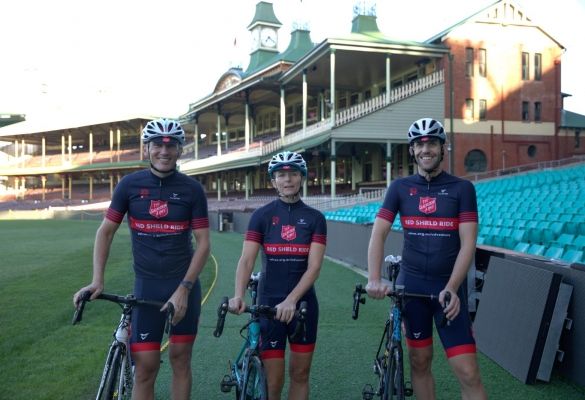 Red Shield riders ready to pedal