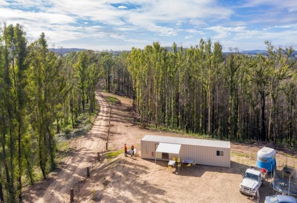 Bushfire families at home with new housing pods 