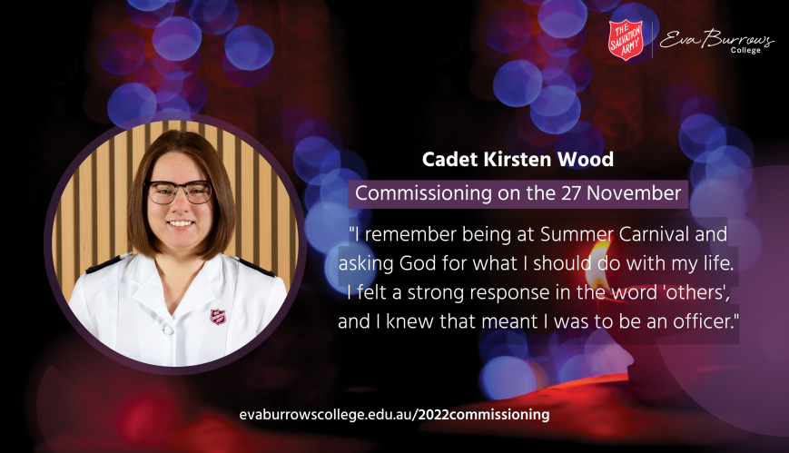 My testimony: Cadet Kirsten Wood