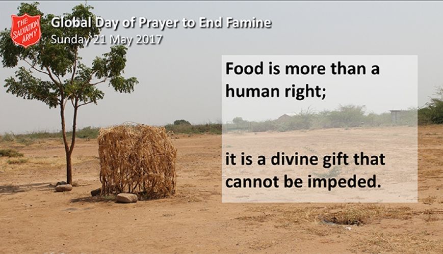 The Army joins churches worldwide to pray for end to famine