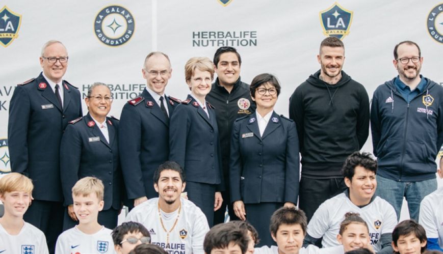 David Beckham helps fund new football field