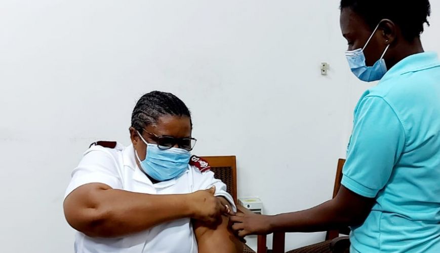 Officers among first to receive vaccine in Ghana