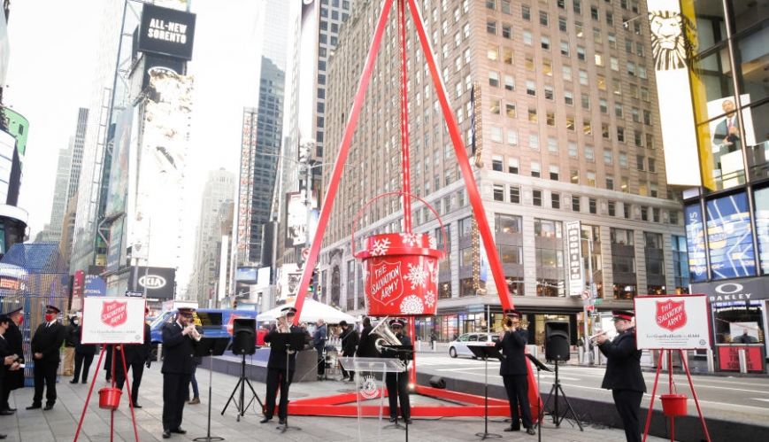 Times Square site of another big countdown - to Christmas