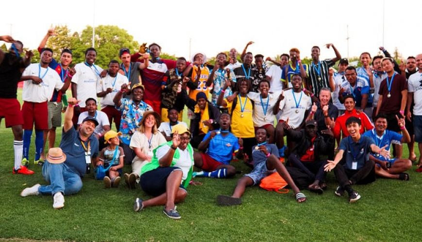 Army behind refugee soccer tournament boots and all