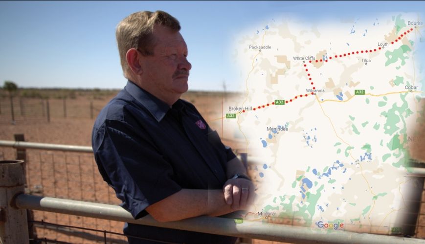 Man on a mission takes to the road in Outback