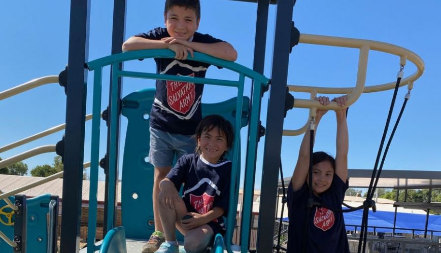 Playground has kids jumping for Jesus