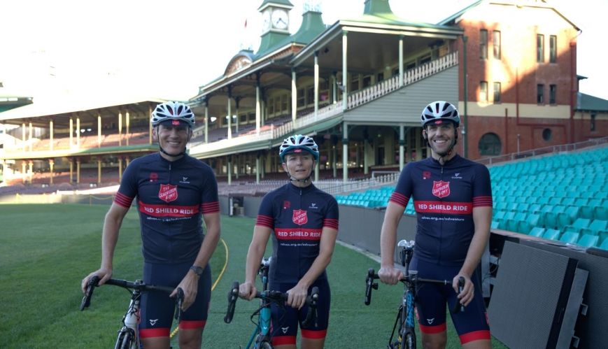 Red Shield riders ready to pedal