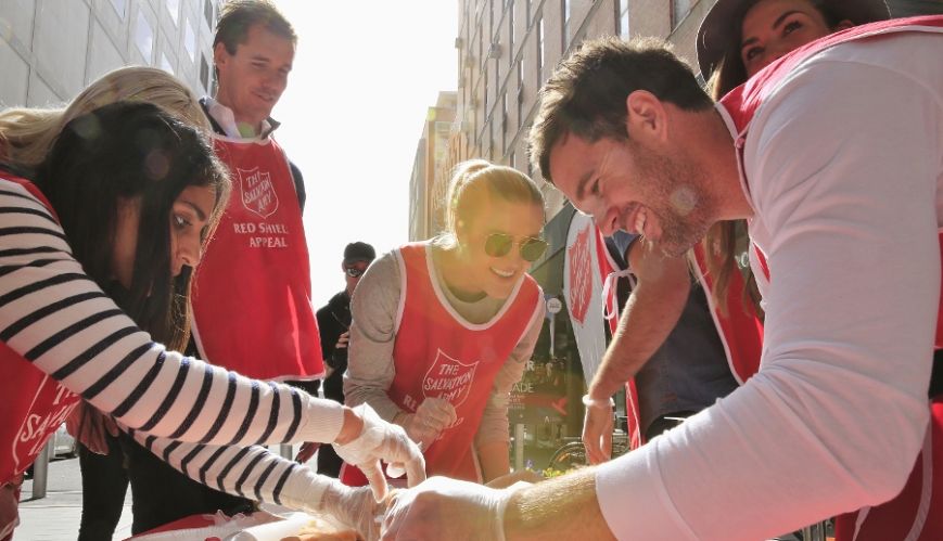 Celebrities celebrate Salvos' Donut Day in Adelaide