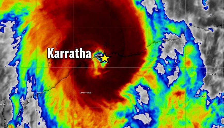 'Screaming' wind welcomes Pam to Karratha