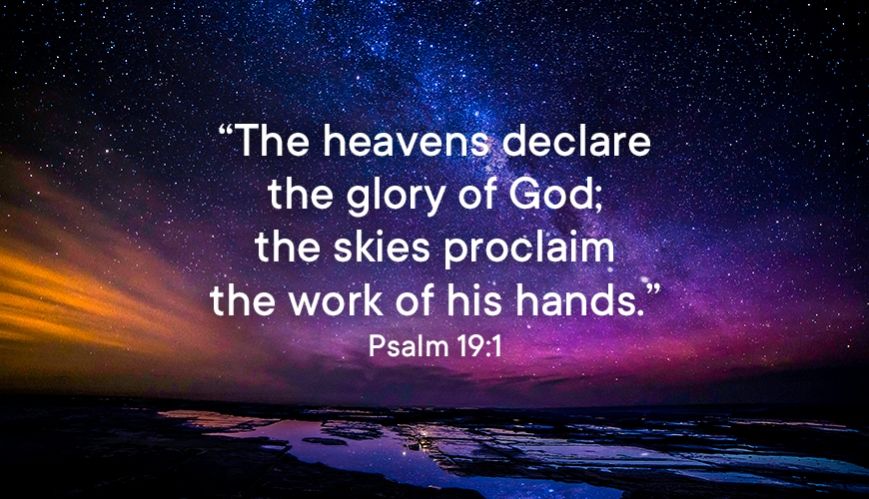 Heavens proclaim the glory of God: countless stars