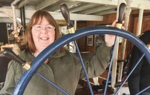 Paddle steamer shows its true colours