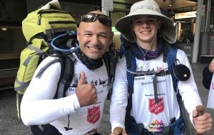 Pair stride out for charity on Brisbane to Sydney walk