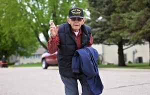 US war veteran strides past 100 with honour