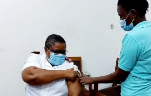 Officers among first to receive vaccine in Ghana