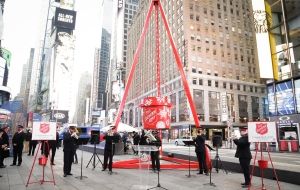 Times Square site of another big countdown - to Christmas