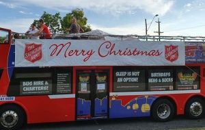 Cairns party bus drives home Christmas message 