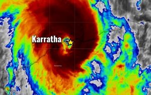 'Screaming' wind welcomes Pam to Karratha