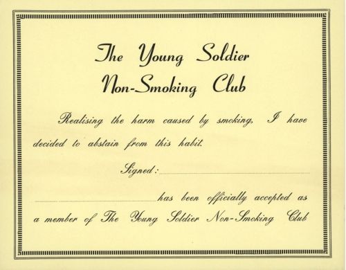 Smoking certificate