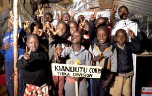 Kenyan kids spreading message of peace through song