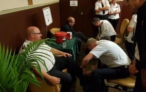 National leaders brush up on their sole connection with officers